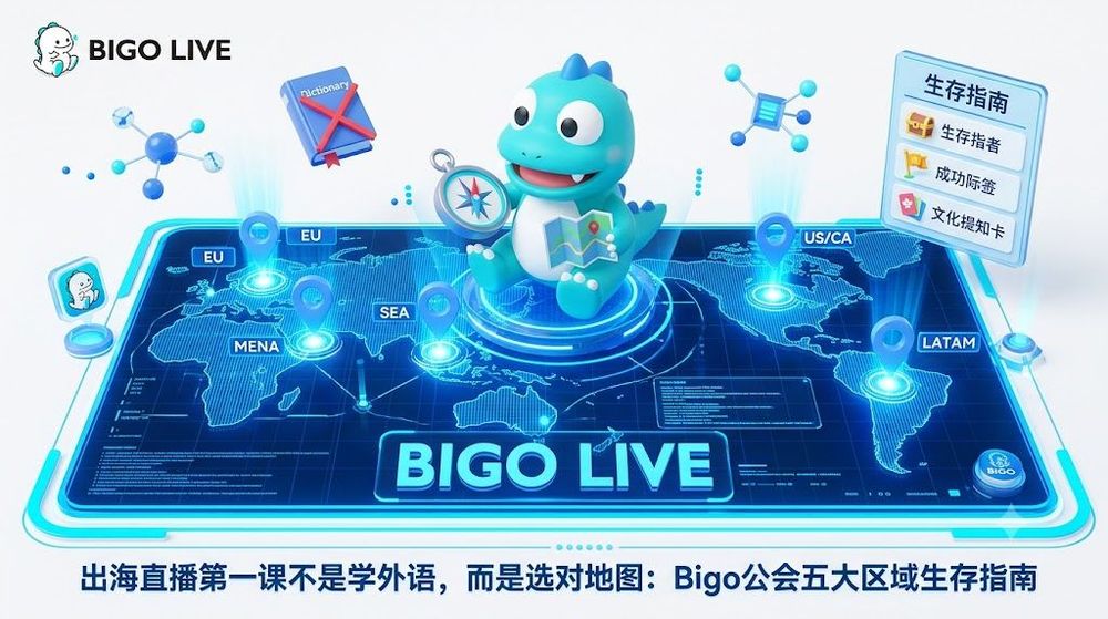 出海直播第一课不是学外语,而是选对地图:Bigo公会五大区域生存指南