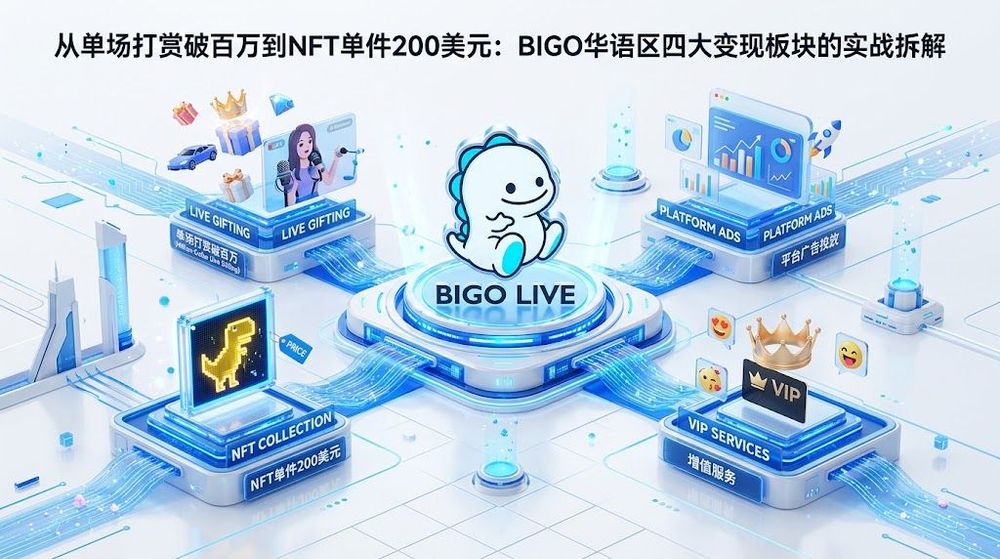 从单场打赏破百万到NFT单件200美元:BIGO华语区四大变现板块的实战拆解