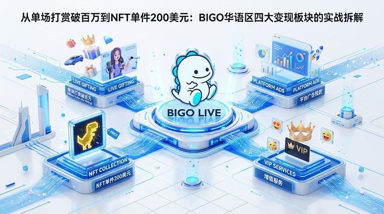 从单场打赏破百万到NFT单件200美元：BIGO华语区四大变现板块的实战拆解